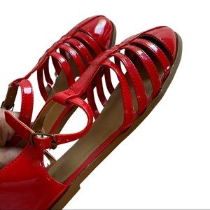 RED Patent leather shoes